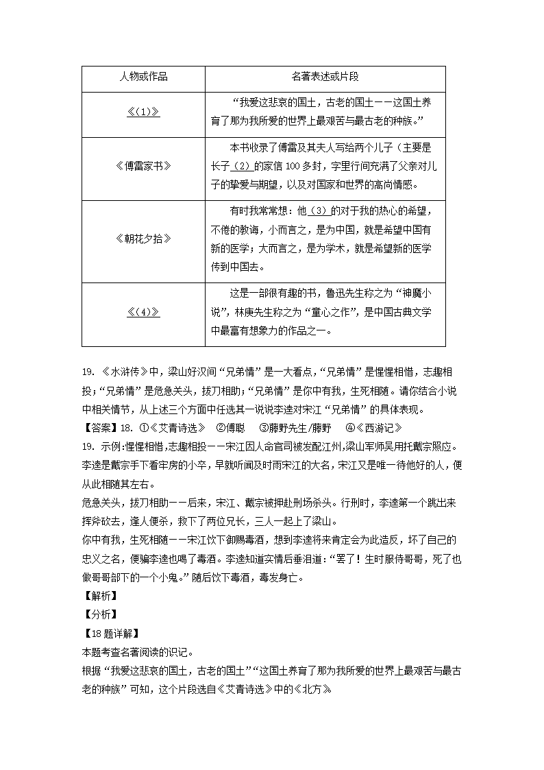 天津市滨海新区2021-2022学年九年级上期中语文试卷（解析版）.doc第23页