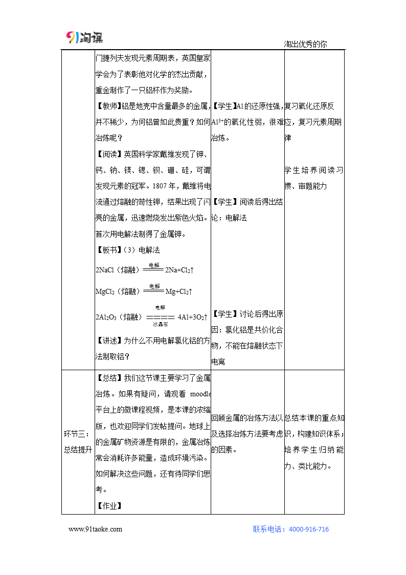 化学-人教版-必修2-教学设计16：4.1.1 金属矿物的开发利用.doc-第一节 第1课时 金属矿物的开发利用-第四章 化学与自然资源的开发利用-教学设计.doc第5页