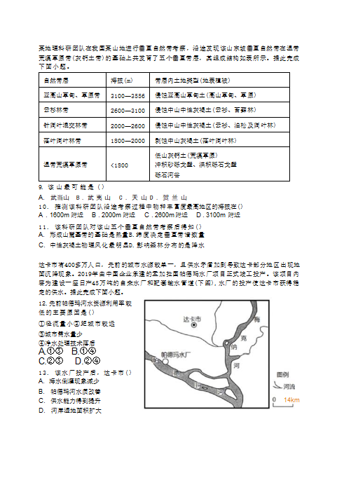 山东省青岛市多所学校2022-2023学年高二上学期线上期末测试地理试卷  (无答案).doc第3页