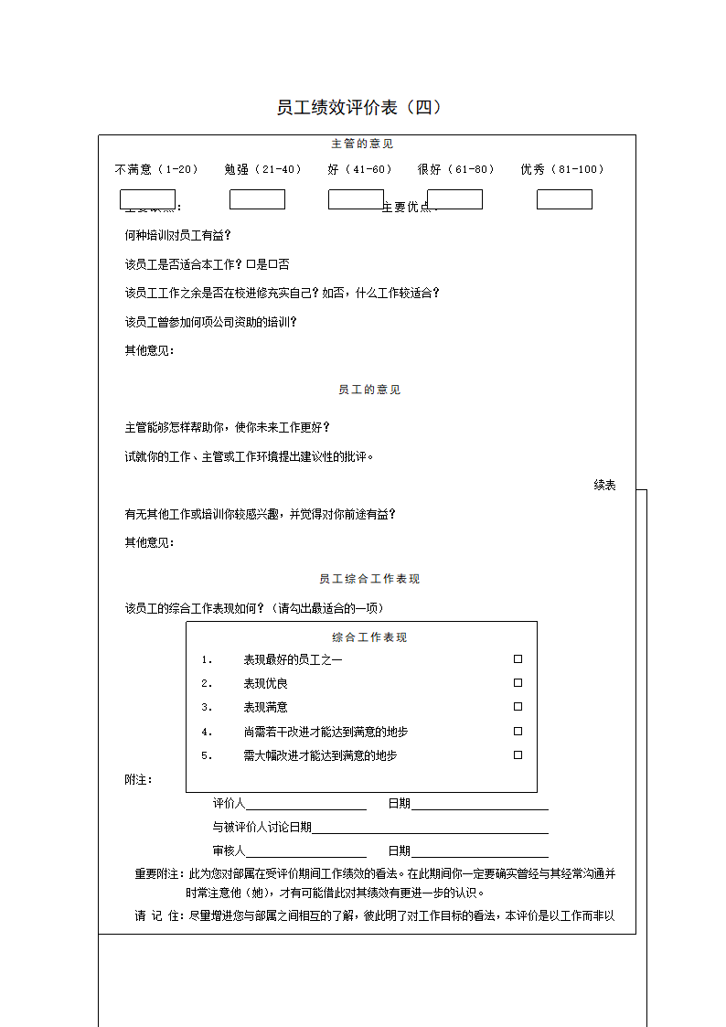 员工绩效评价表范本.docx第4页