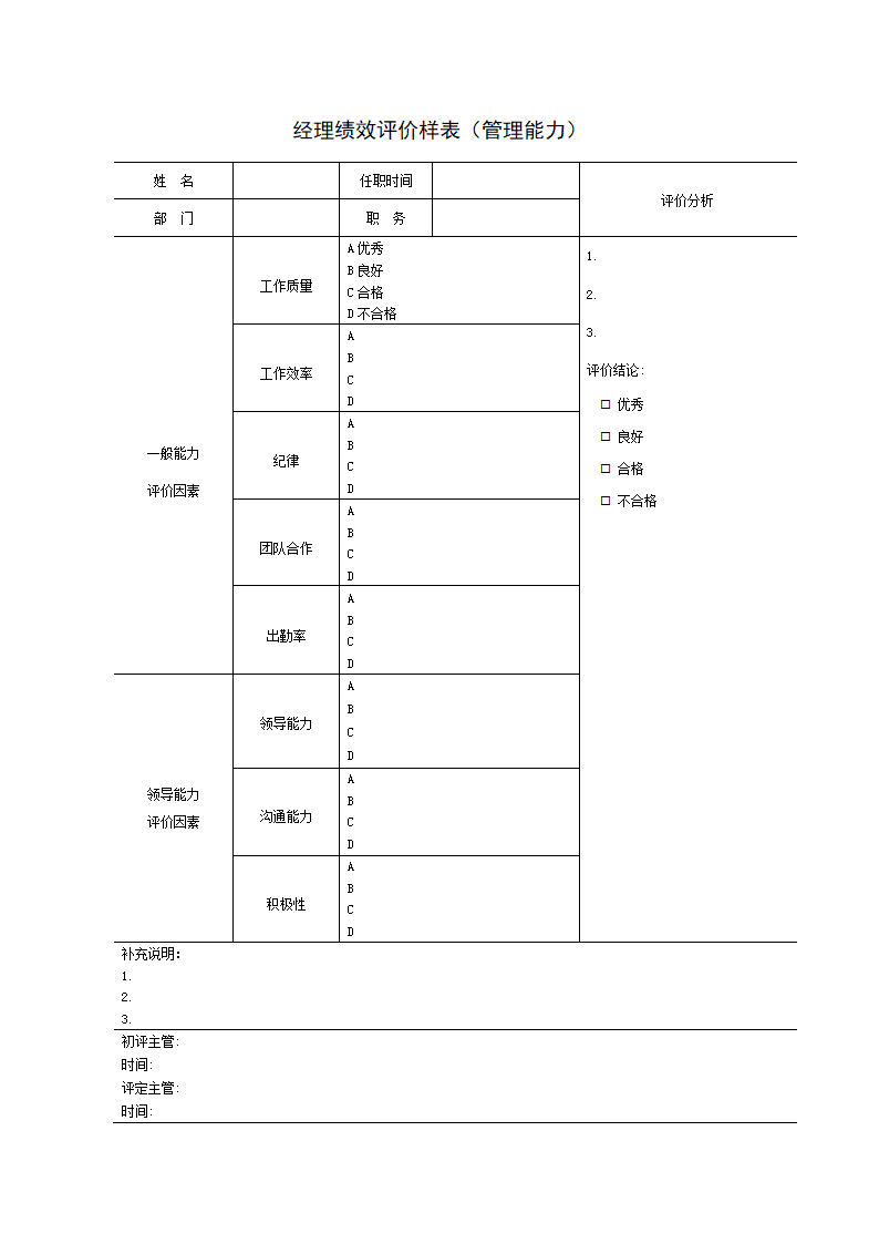 员工绩效评价表范本.docx第33页