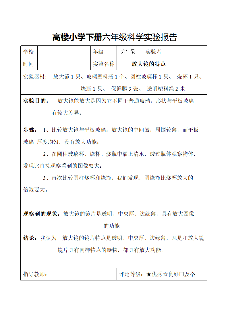 小学下册六年级科学实验报告.docx第2页