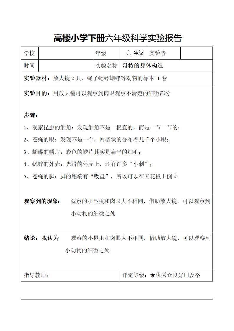 小学下册六年级科学实验报告.docx第3页