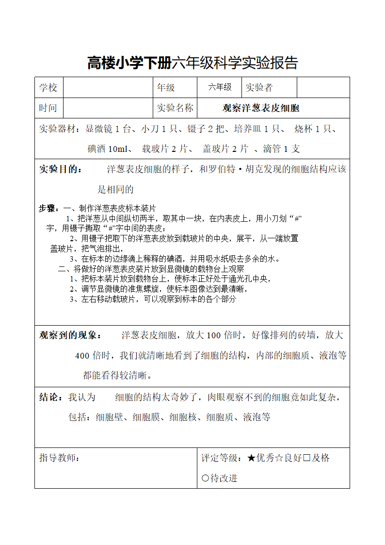 小学下册六年级科学实验报告.docx第8页