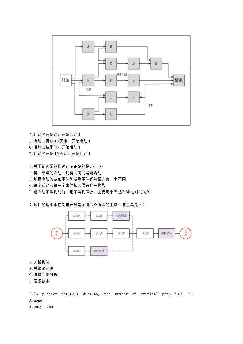 软考中级职称系统集成项目管理工程师第8章项目进度管理含解析.docx第2页