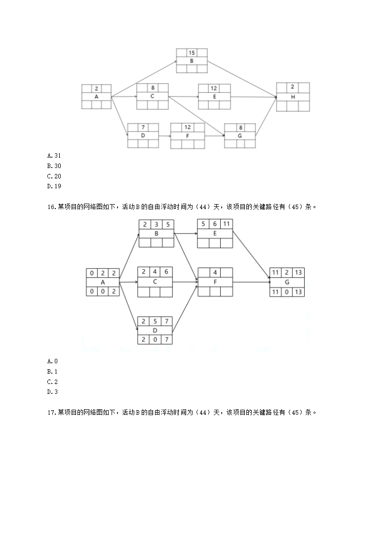 软考中级职称系统集成项目管理工程师第8章项目进度管理含解析.docx第5页