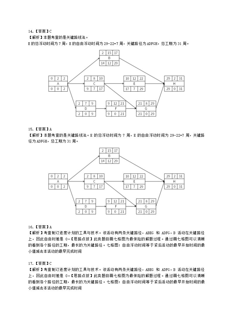 软考中级职称系统集成项目管理工程师第8章项目进度管理含解析.docx第10页