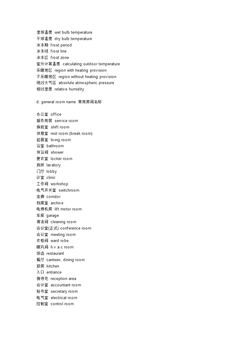 建筑学常见英语词汇第2页