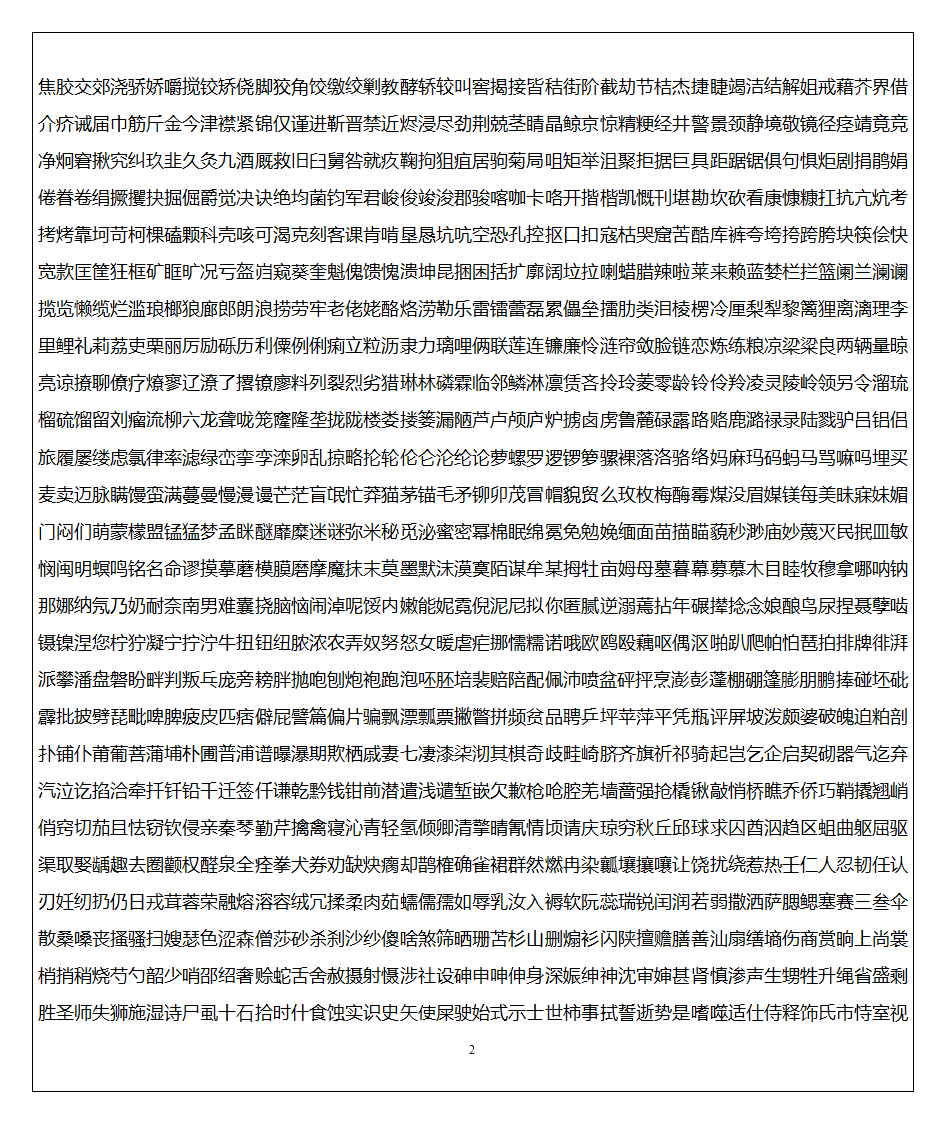 行楷字帖第2页