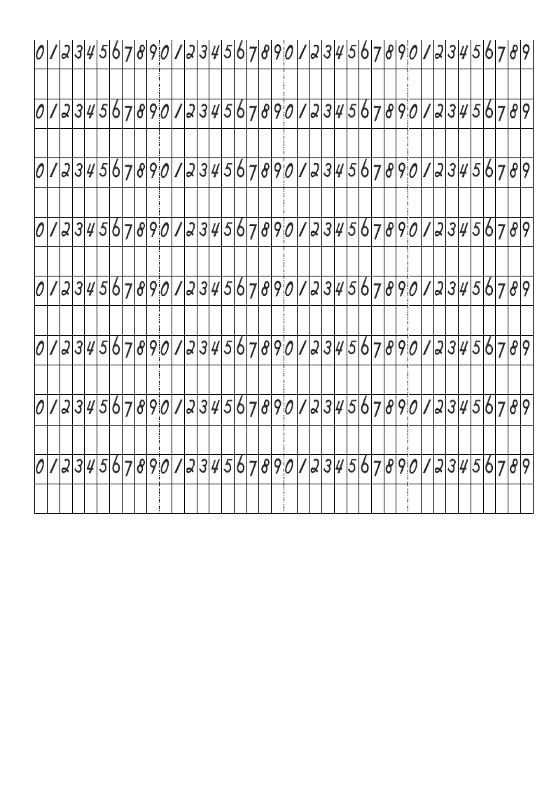 数字小写字帖模板第3页