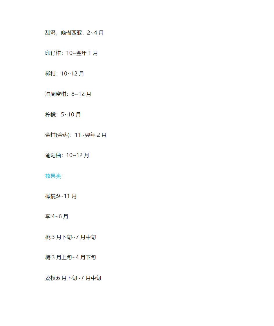 蔬菜水果时间表第6页