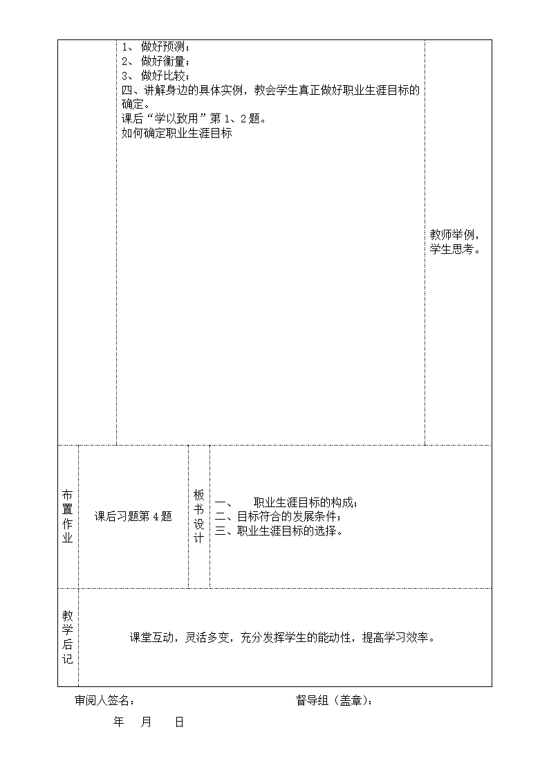 《职业规划》教学设计第17页