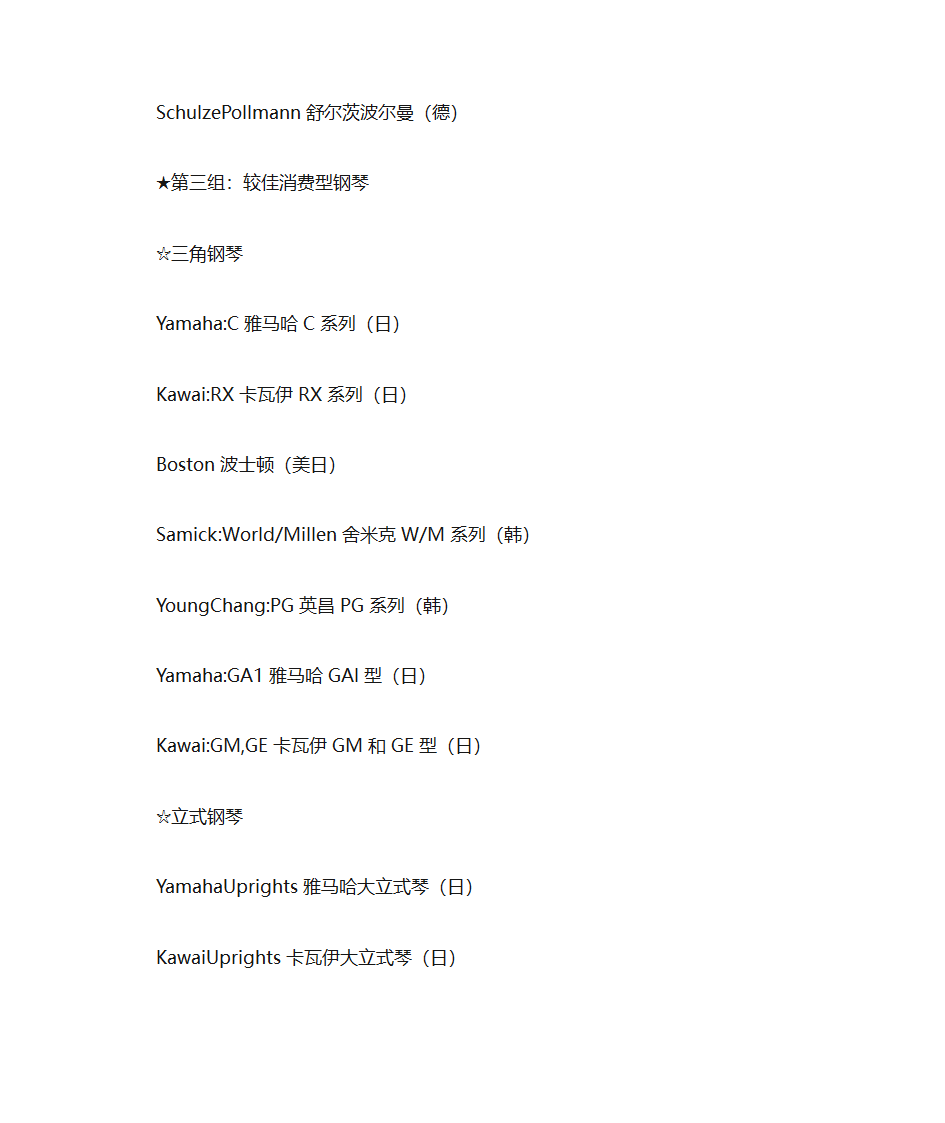 世界名牌钢琴总评排行榜第5页