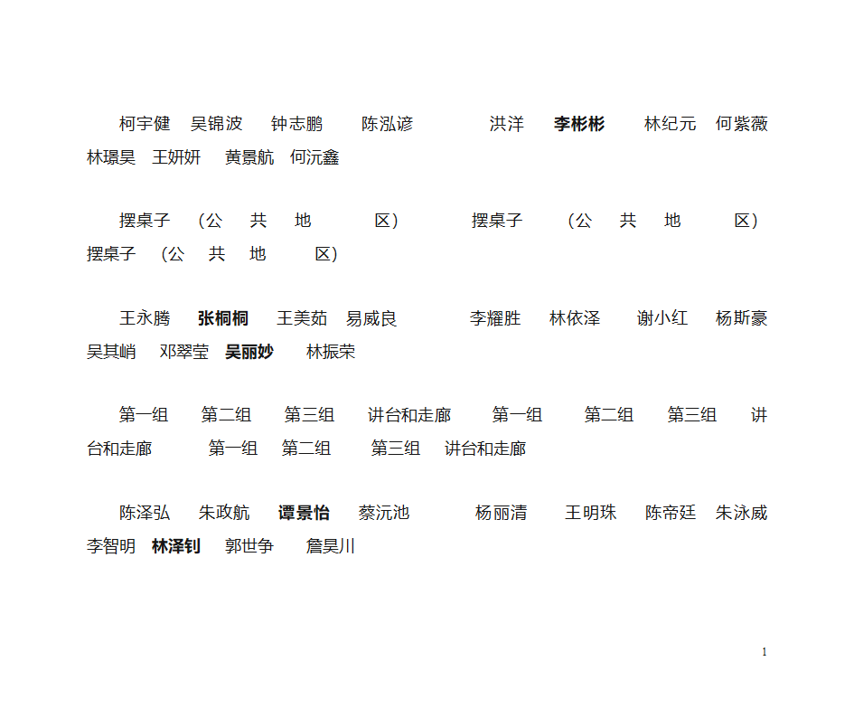 初 一 5 班 座位表 最新的第1页