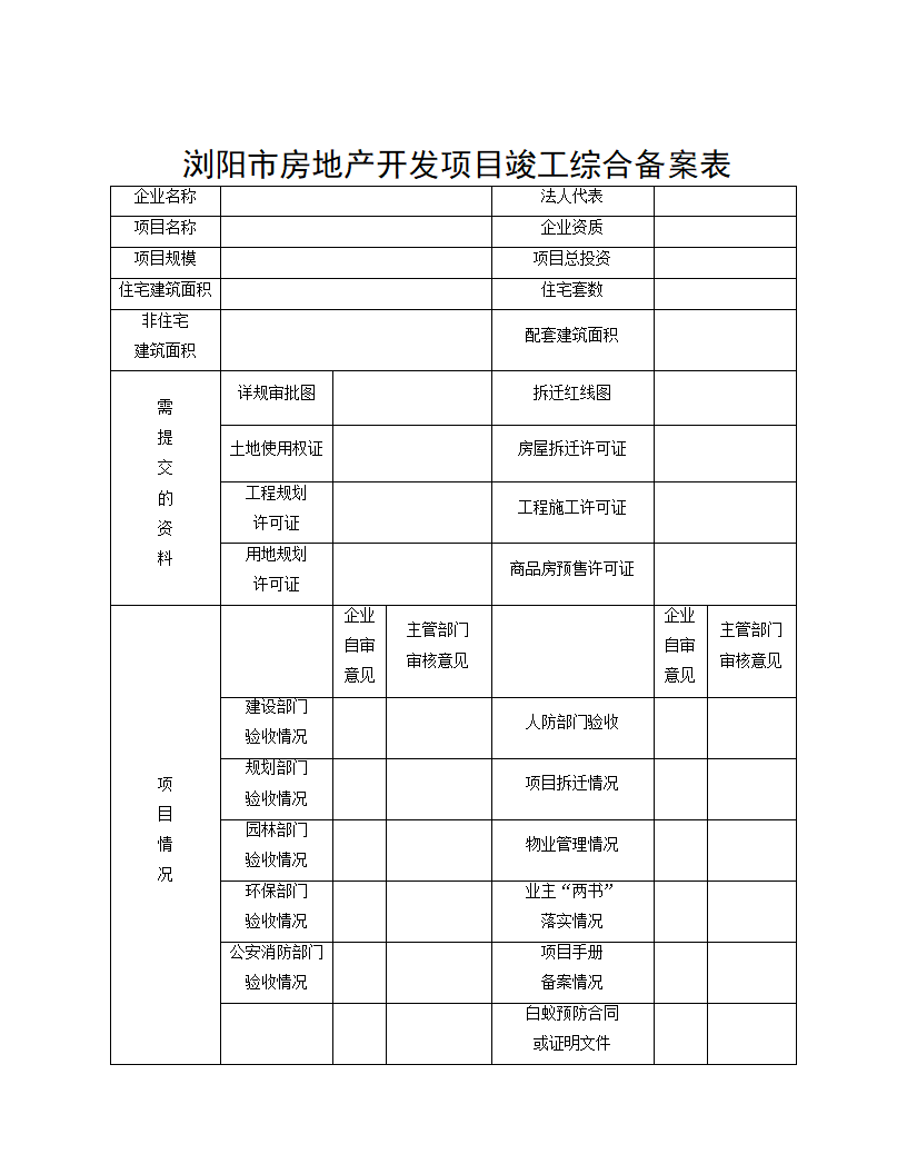 综合验收备案表第2页