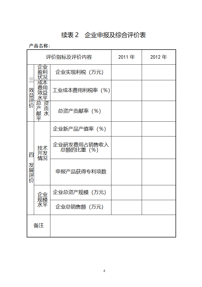 四川名牌产品申请表第7页