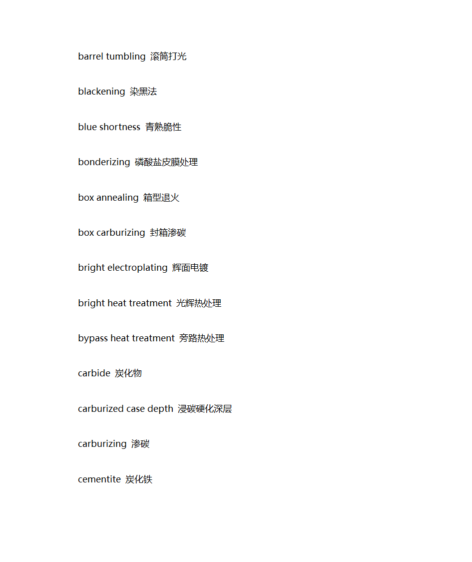 热处理词汇第2页