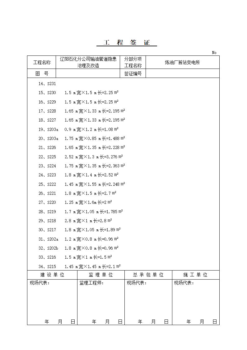 工程签证 模板第8页