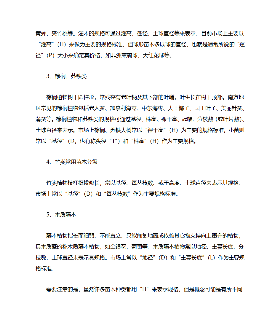 绿化苗木常用术语第3页