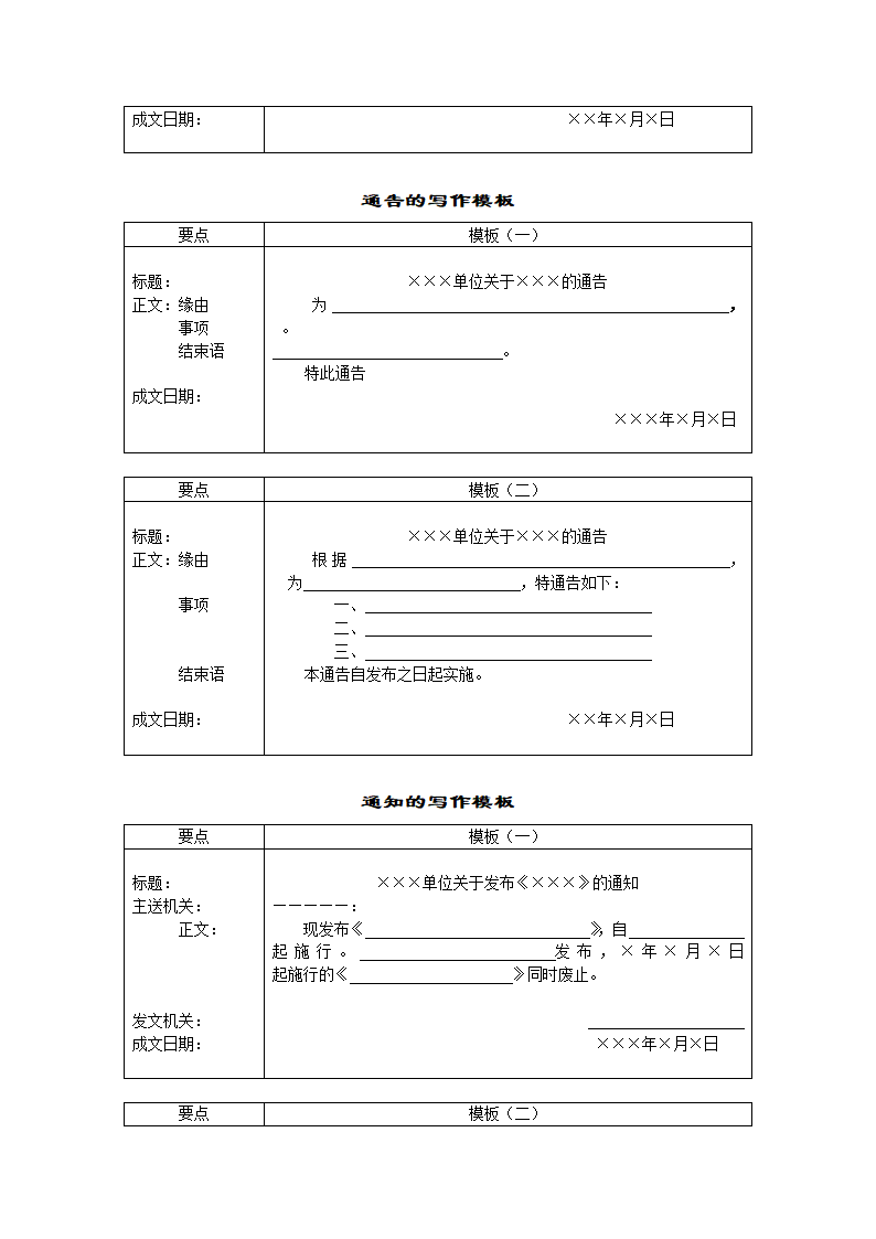 行政公文模板(实用)第4页