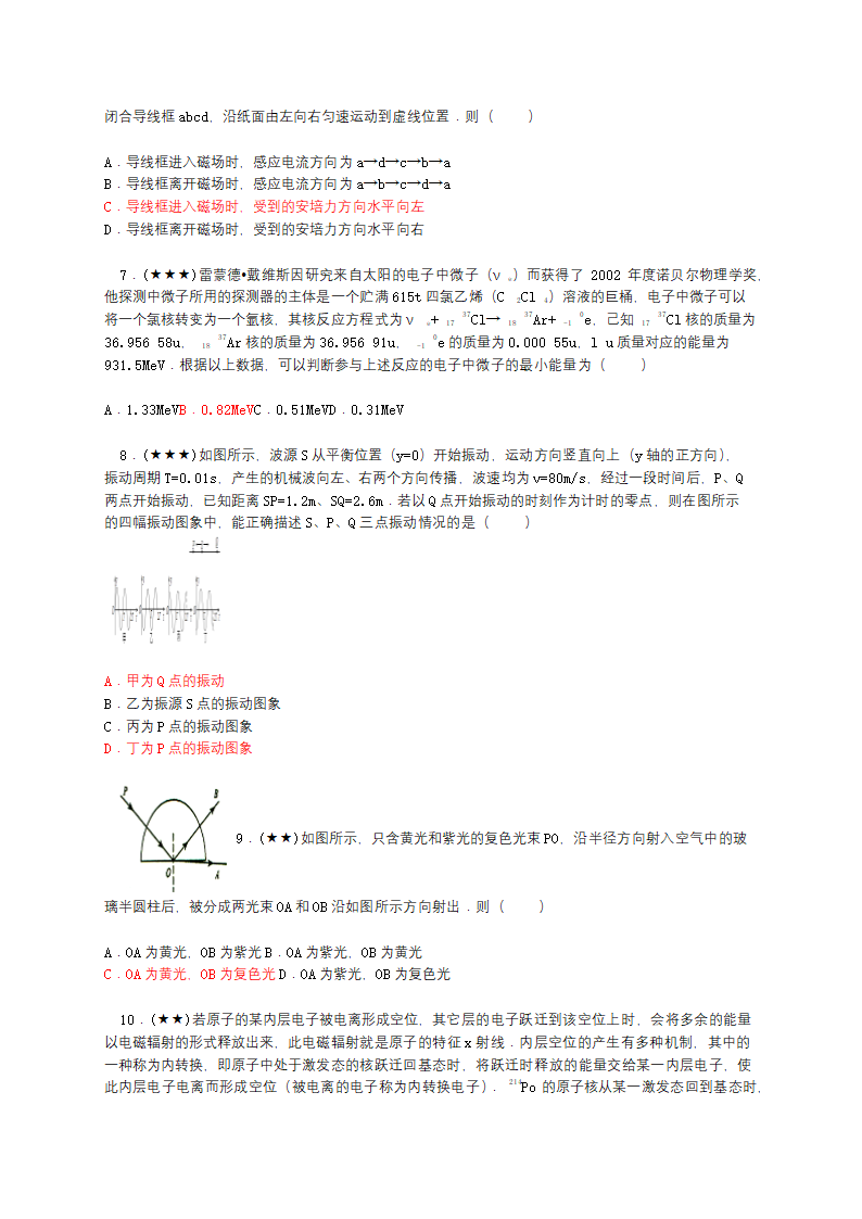 2004年江苏省高考物理试卷第2页