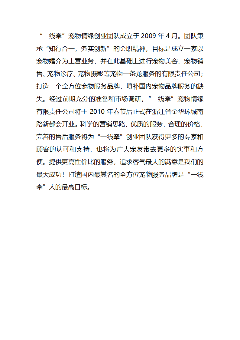 团队简历