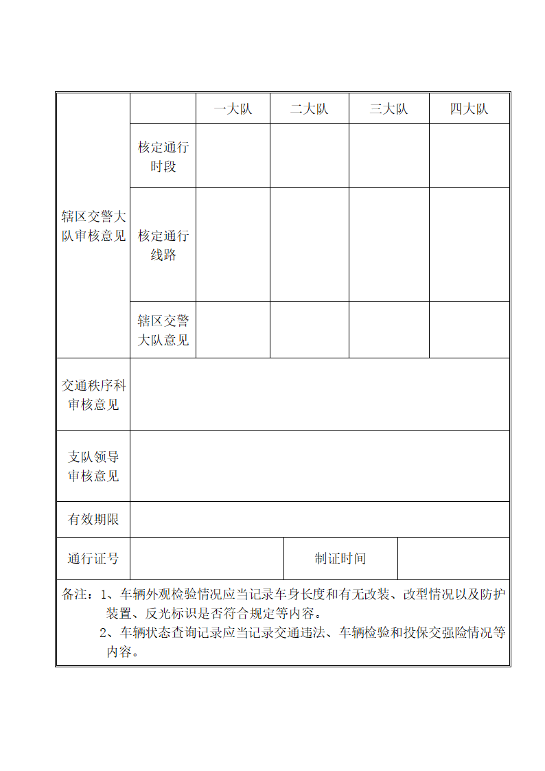 南充市辖城区货运车辆 入城通行证申请表第3页