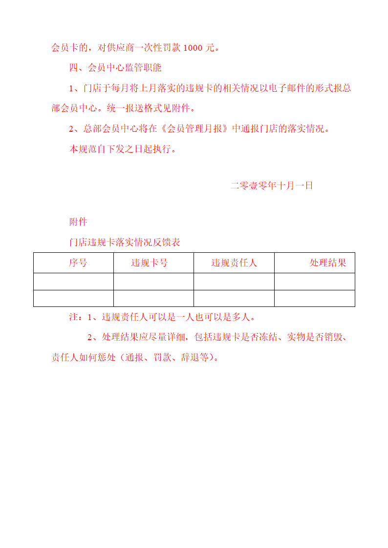 会员卡违规行为管理规范第3页