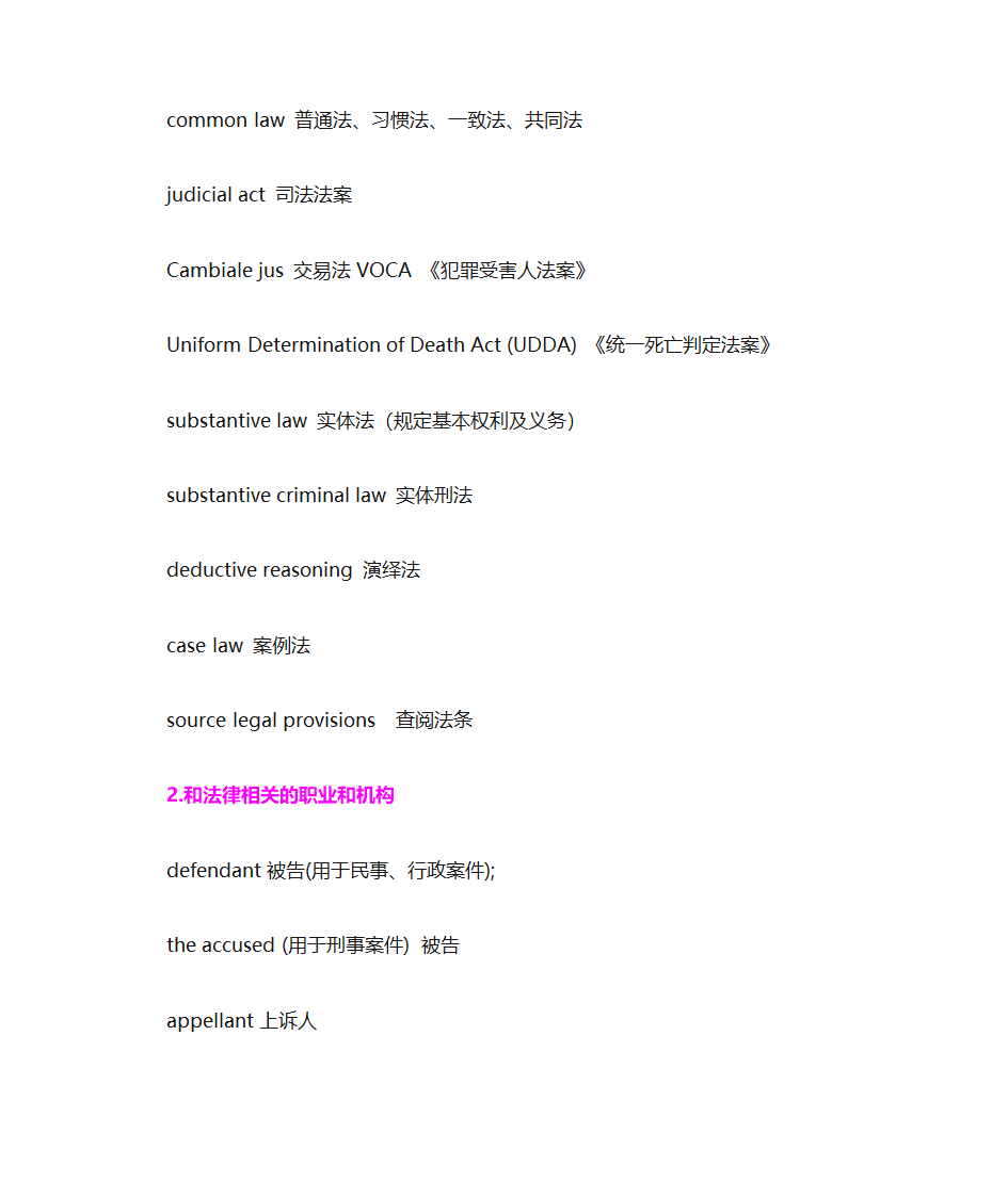 口译词汇之法律词汇第4页