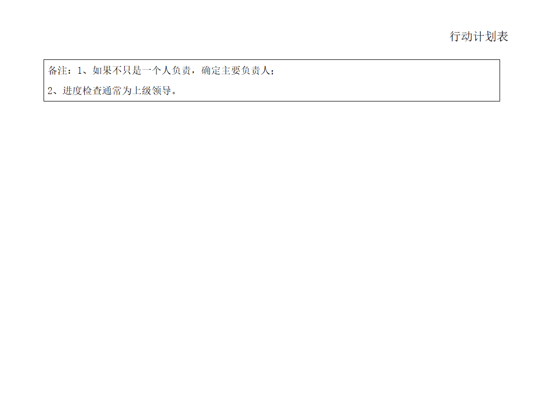 行动计划表第2页