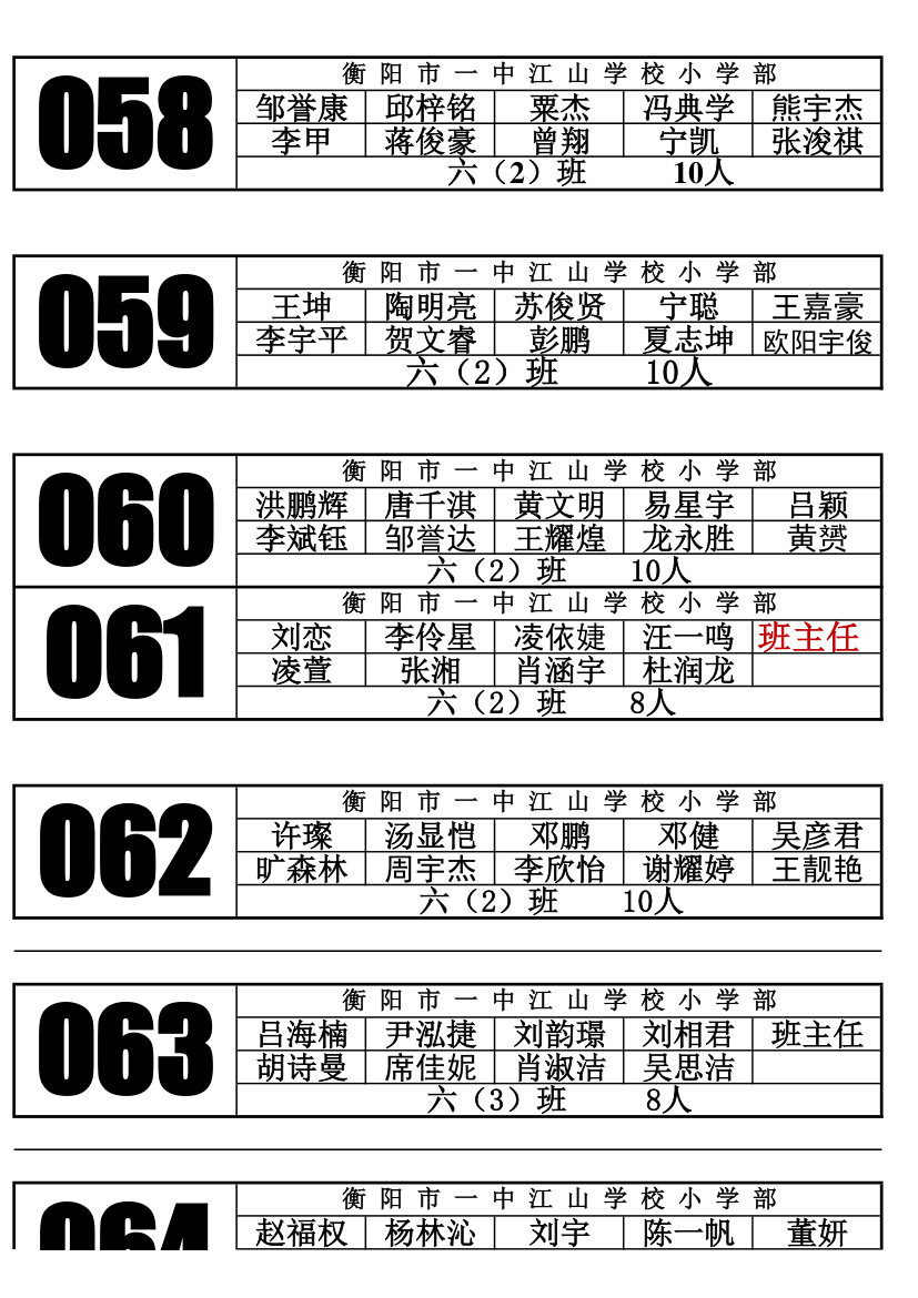 2017年武汉大学下学期学生就餐座位表第10页