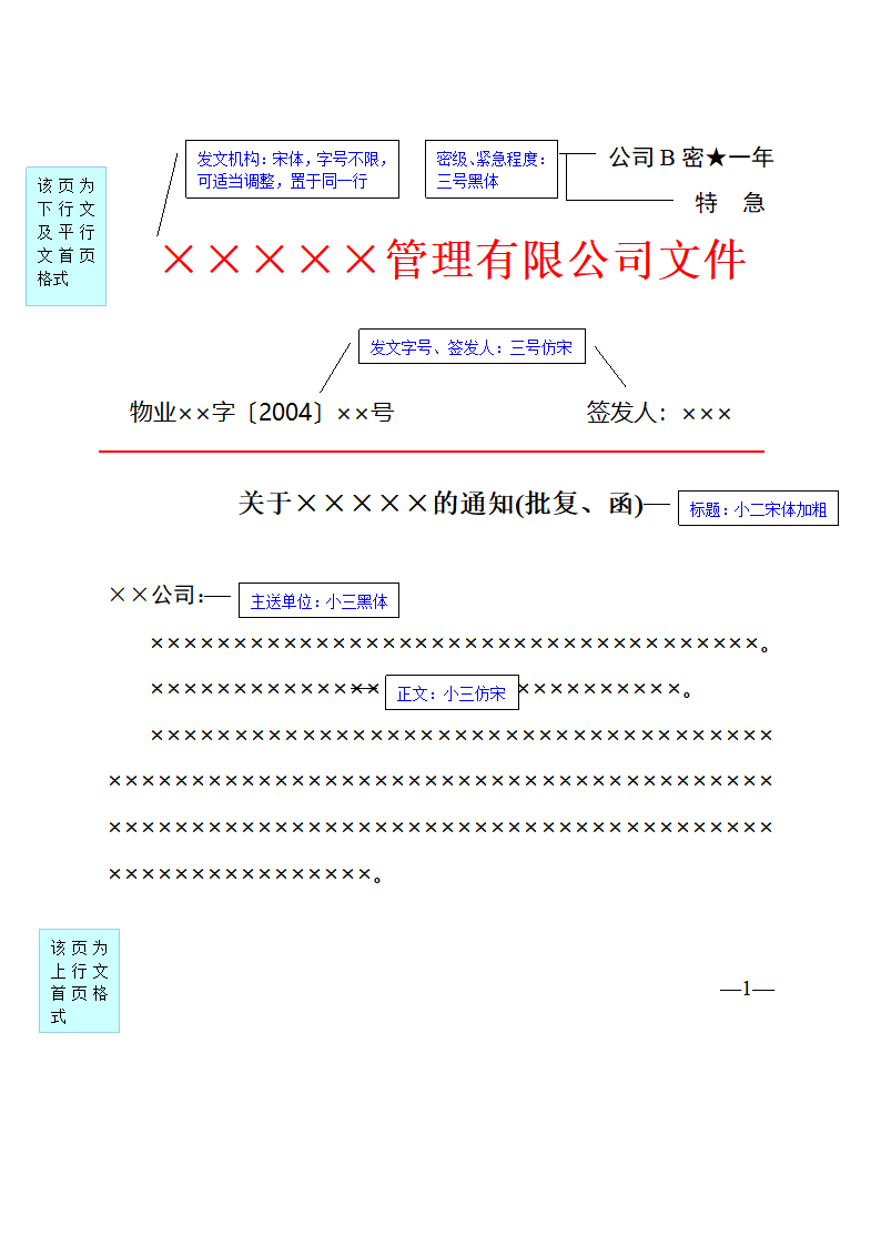 企业、公司红头文件公文格式第3页