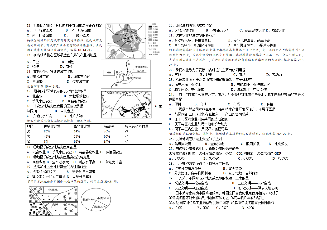 试题模板第2页