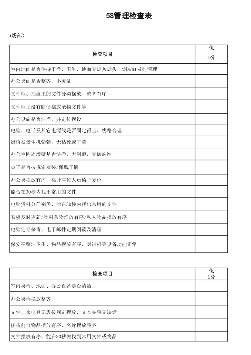 5S管理检查表.xlsx第5页