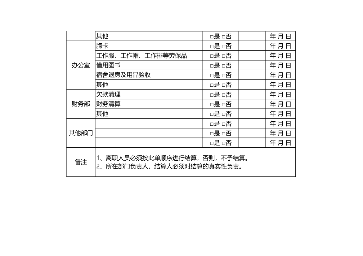 离职交接表.xls第2页