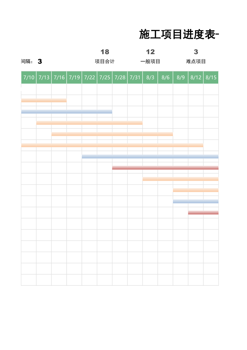 施工项目进度表-甘特图（横道图）.xlsx第2页