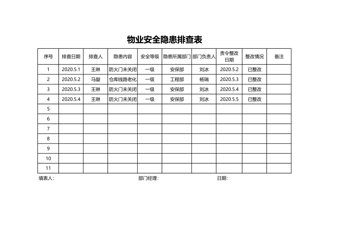 登记表-安全隐患排查表.xlsx