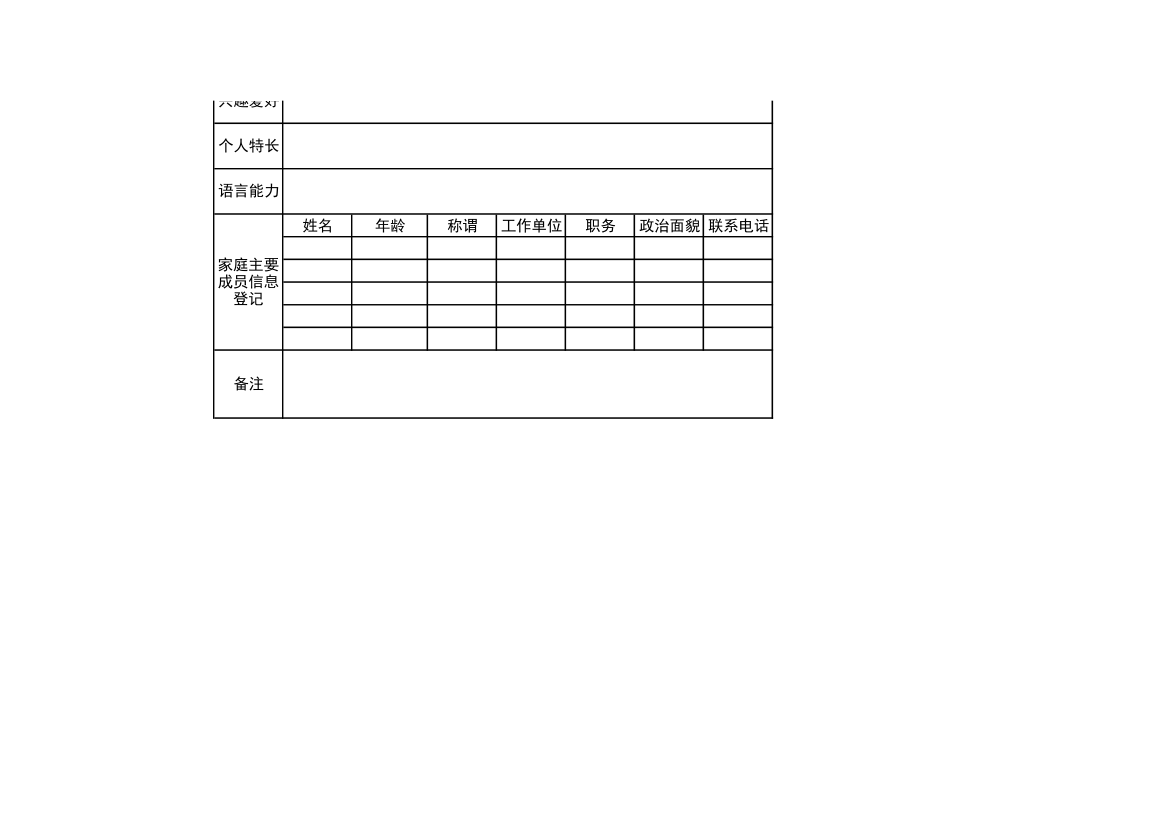 员工入职信息登记表.xls第2页