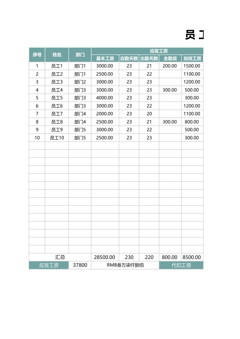 工资表-自动计算.xlsx第1页