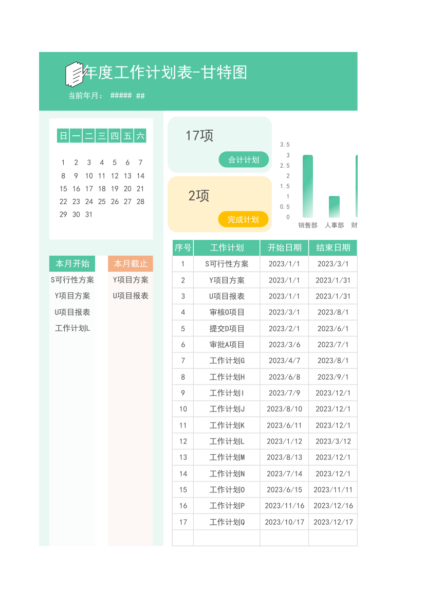 年度工作计划表-甘特图.xlsx第1页