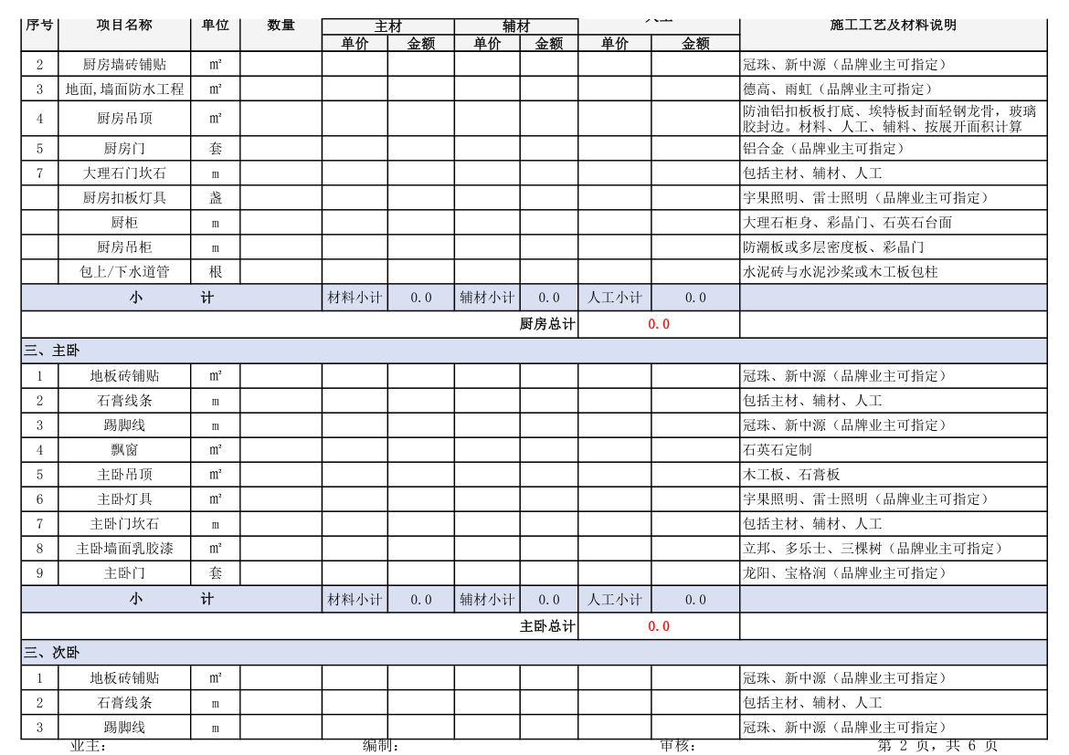 装修预算报价单.xls第2页