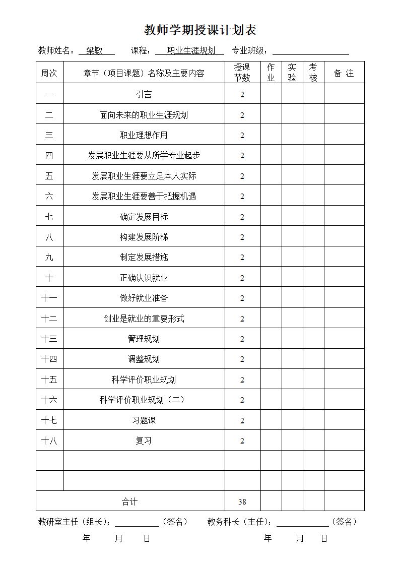 《职业规划》教学设计第3页