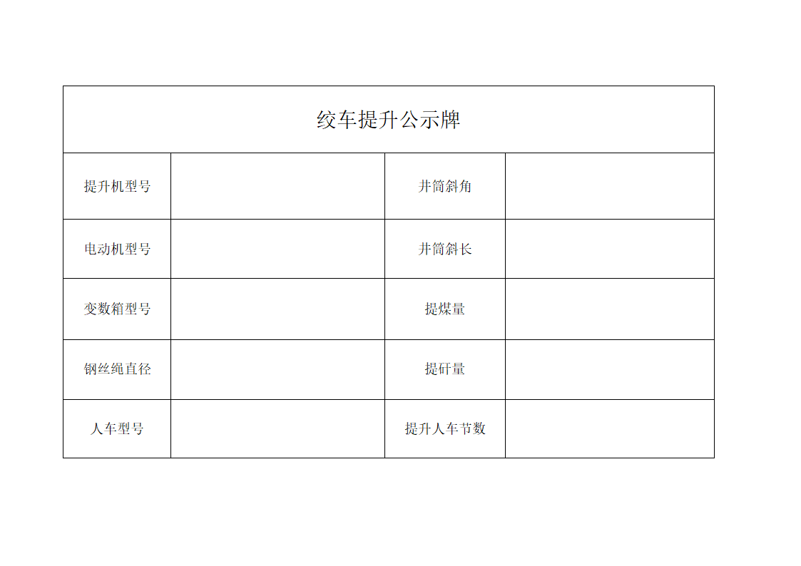 提升公示牌