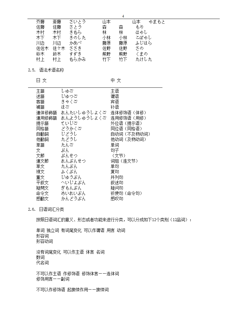 标准日本语(初级)笔记第4页