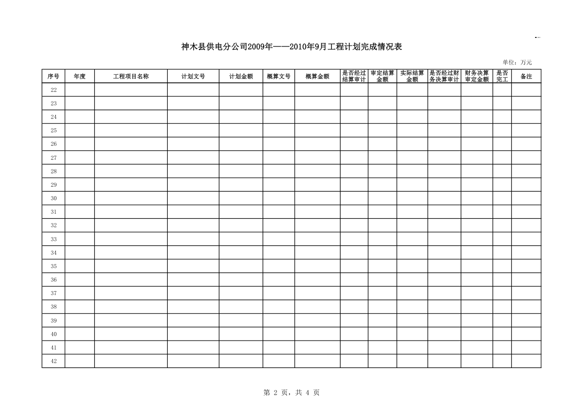 工程汇总表第2页