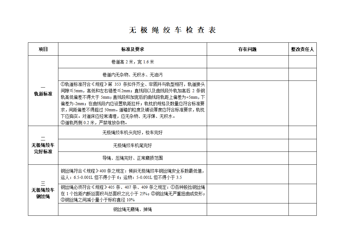 梭车检查表第1页