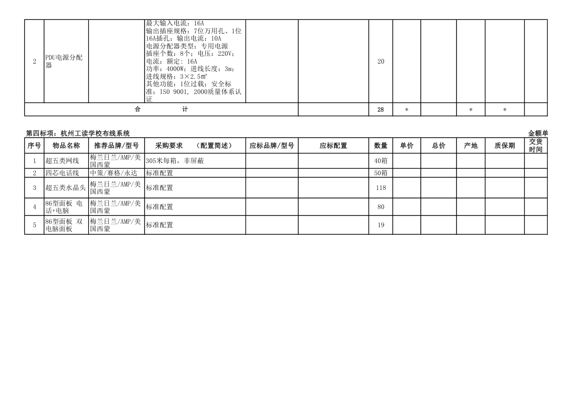 询价函第3页