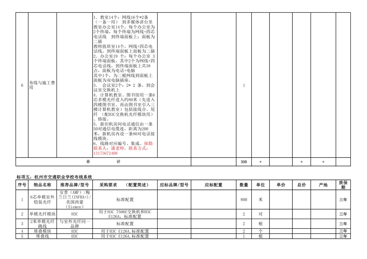 询价函第4页