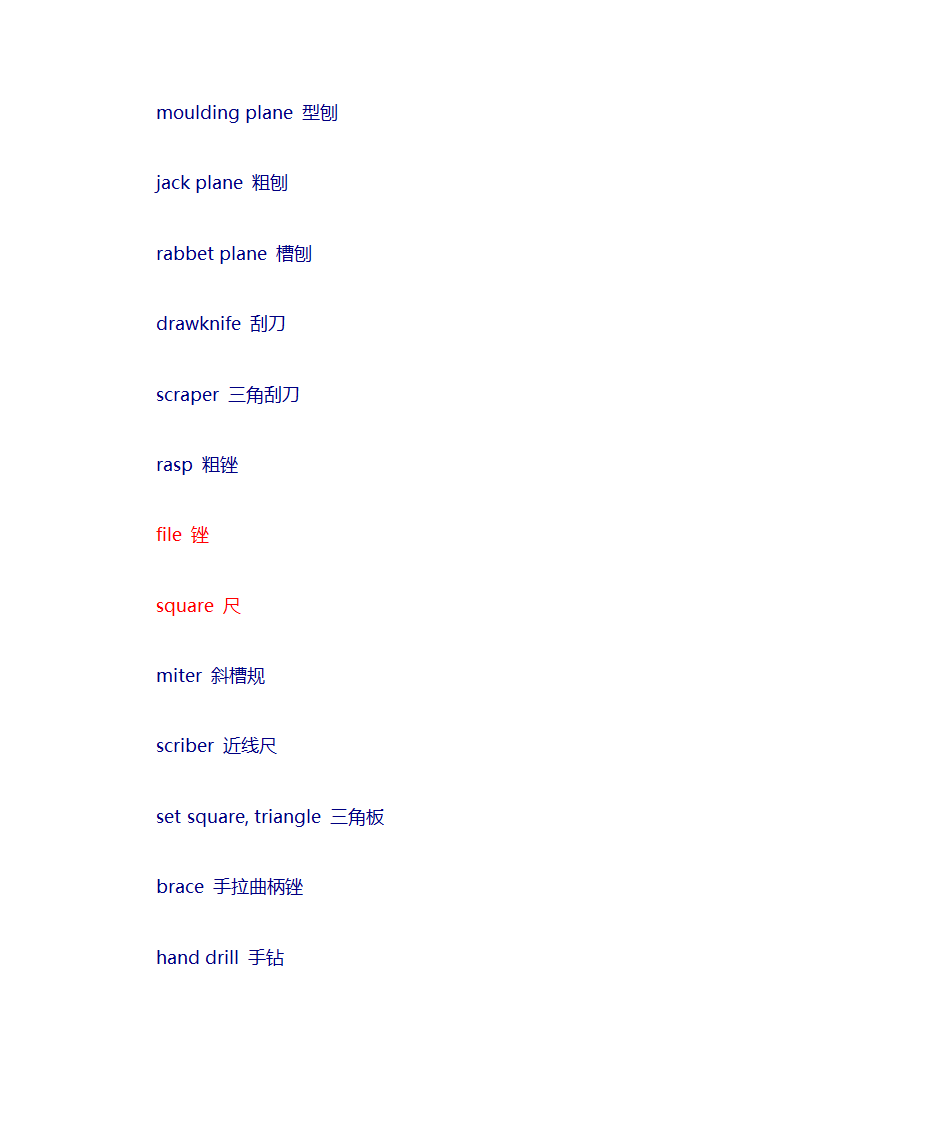 工具的英文第2页