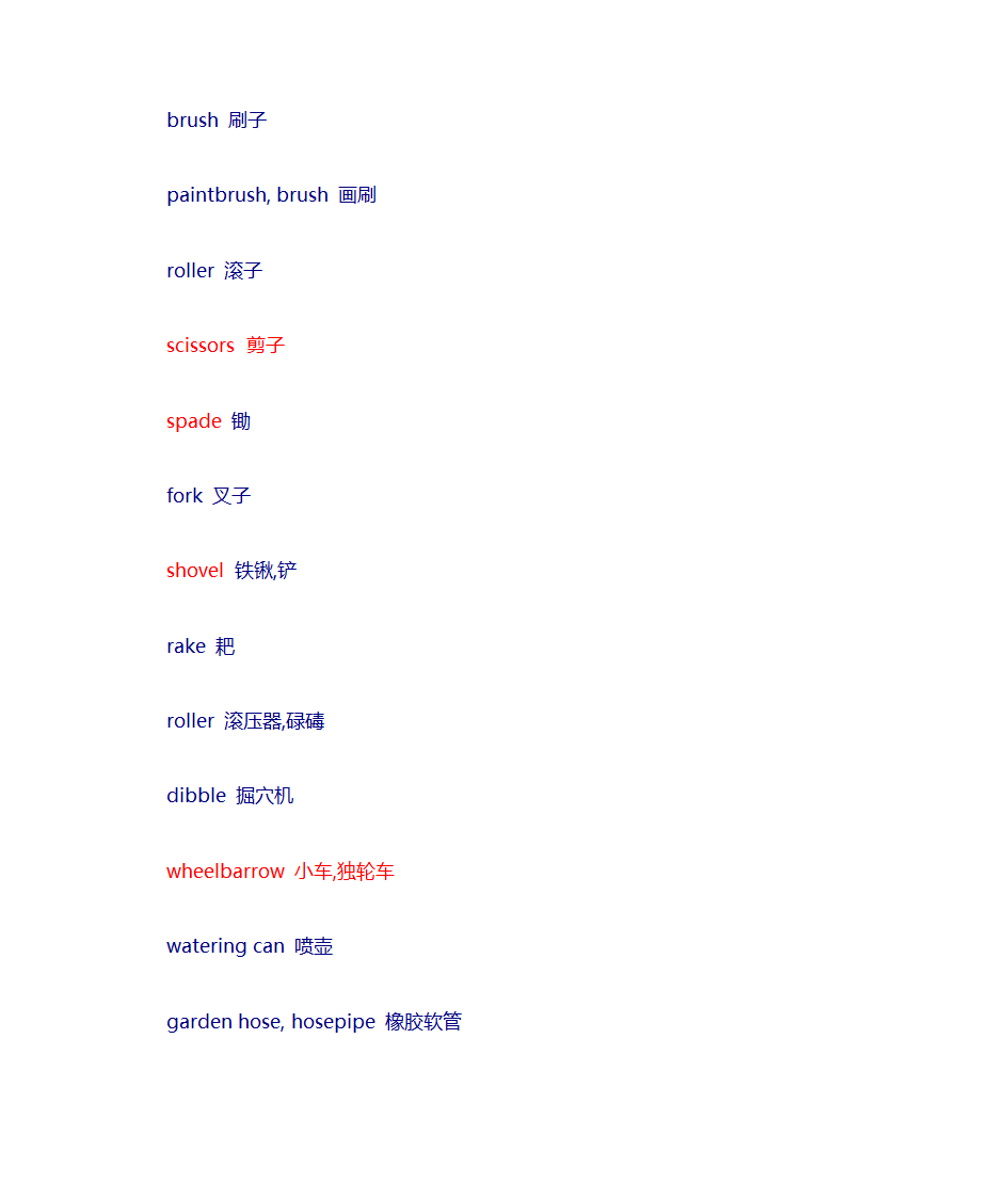 工具的英文第8页